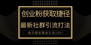 创业者捷径，最新被动引流方法大揭秘，实现100+精准引流