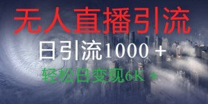 抖音快手视频号全平台无人直播引流1000+精准创业粉玩法拆解