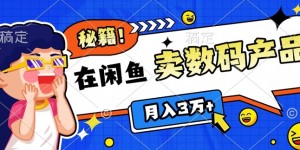 靠在闲鱼卖数码产品月入过W+的最新秘籍0基础教学，新手快速上手