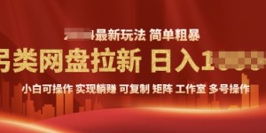 2025暴利长期实现躺Z，另类网盘拉新，简单发视频泛流拉新变现， 轻松日入多张