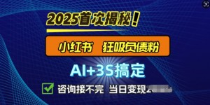 2025引流天花板：最新小红书狂暴负债粉思路，咨询接不断，当日入多张