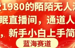 收费1980的陌陌无人深夜助眠直播间，通道人数少，新手小白上手简单