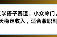 玄学搭子赛道，小众冷门，每天稳定收入，适合兼职副业