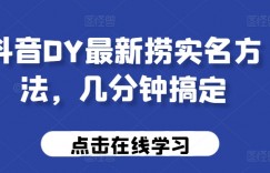 抖音DY最新捞实名方法，几分钟搞定