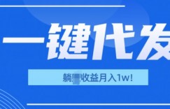 一键代发项目(团长版)，管道收益躺Z月入1w+