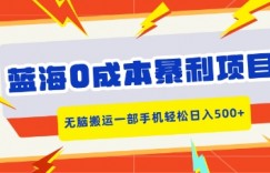 蓝海0成本暴利项目，小红书卖合同模板，无脑搬运一部手机轻松日入5张