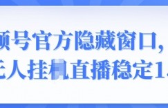 视频号官方隐藏窗口，游戏无人挂JI直播稳定150+