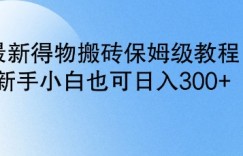 最新得物搬砖保姆级教程，新手小白也可日入3张