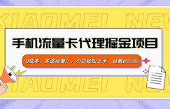 手机流量卡代理掘金项目，0成本，多途径推广，小白轻松上手